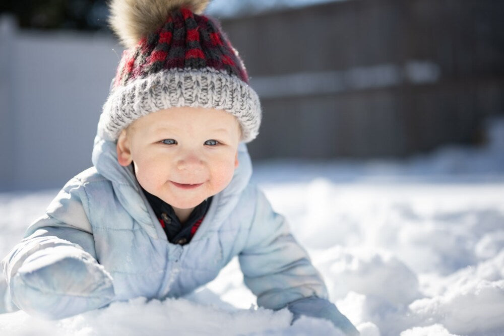 A baby in snow