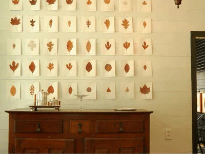 leaf artwork on a wall